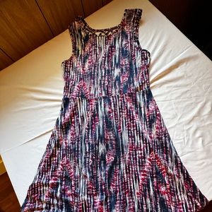 Cross Cross Blue and Pink Summer Dress